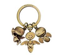 FABACH Porte-clés ange gardien 3 anges - Porte-bonheur - Porte-clés amour - Cadeau ange gardien porte-bonheur - Porte-clés de voiture ange gardien en métal, Bronze, 1, Moderne