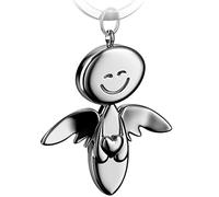 FABACH Porte-clés ange gardien avec cœur - Pendentif élégant en métal en argent, or, rose, noir, bronze