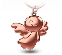 FABACH Porte-clés ange gardien Fly - Pendentif ange joyeux en métal - Porte-bonheur céleste pour voiture - Conduite prudente, Or rose, Taille unique