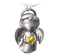 FABACH Porte-clés ange gardien Shiny avec cœur - Porte-clés porte-bonheur ange gardien - Cadeau porte-bonheur ange gardien - Ange avec cœur comme idée cadeau pour petite amie, or, 1, Moderne