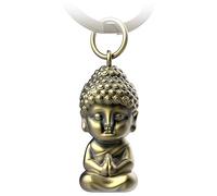 FABACH Porte-clés Bouddha Karma - Pendentif en Métal - Mini Porte-bonheur Voiture - Chakra Yoga Cadeau Figurine, Bronze, Taille Unique, Eastern