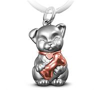 FABACH Porte-clés chiot - Petit chien porte-bonheur - Porte-clés Labrador - Patte de chien - Pendentif patte de chien - Cadeau pour propriétaire de chien, Or rose, Taille unique