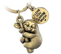 FABACH Porte-clés Dreamy - Joli Paresseux Porte-bonheur Pour Femme - Meilleure Amie - Cadeau Pour les Amateurs de Paresseux, Bronze, Moderne