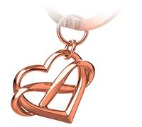 FABACH Porte-clés en forme de cœur avec signe de l'infini « Infinite Love » - Pendentif infini avec cœur pour petite amie, petit ami, couple, porte-bonheur - Je t'aime pour toujours, Or rose, 1