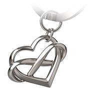 Fabach Porte-clés en forme de cœur avec symbole infini "Infinite Love" - Pendentif infini avec cœur pour amie, amie, couple, porte-bonheur - Je t'aime pour toujours, argenté (Argenté) - FB_INFILOV_S