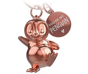 FABACH Porte-clés pingouin Breezy - Porte-bonheur - Cadeau pour petite amie ou petit ami - Cadeau pour partenaire - Porte-clés d'amour pour anniversaire, anniversaire de mariage - Gravure You're My