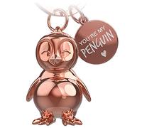 FABACH Porte-clés pingouin Frosty,Penguin porte-bonheur,Cadeau de petite amie ou de petit ami,Cadeau d'amour,Porte-clés pour anniversaire, anniversaire, Or rose (brillant)., taille unique