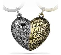 FABACH Porte-clés puzzle en forme de cœur - Pièce de puzzle d'amour - Pendentif cœur - « Je t'aime » - Porte-clés pour couples - Cadeau d'anniversaire pour couples - Cadeau d'anniversaire de mariage,