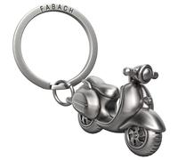 FABACH Porte-clés Vespa - Cadeau scooter pour les conducteurs de Vespa - Cadeaux - Porte-clés de scooter - Porte-bonheur - Conduite prudente, Argent antique, 1, Moderne