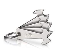 FABACH Trolley Key Clé de chariot de supermarché - Remplace le jeton de chariot - Porte-clés en métal pour organisation des clés et porte-clés - Ne reste pas bloqué dans le chariot