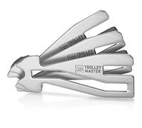 FABACH Trolley Master Jeton de chariot de courses pour TOUS les chariots de course - Ouvre les systèmes à tiroir latéral ou fente frontale - Jeton de caddie extractible - Porte-clé en métal