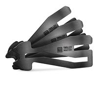 FABACH Trolley Master Stainless Steel Series - Porte-clés en acier inoxydable pour tous les chariots de courses - Porte-clé ouvrant le chargement avant et le compartiment latéral, Noir