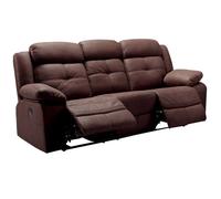 Canapé droit Altobuy FABARES - Canapé Relax Electrique 3 Places Chocolat -