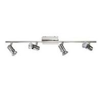 fabas 2554-80-178 spot gu10 4 x 50w nickel satiné / chrome Incolore G