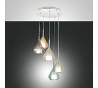 FABAS LUCE Lila Suspension, 5 sources lumineuses, 3481-49-362,