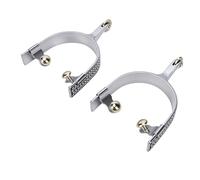 Fabater 1 Paire D'éperons pour Cheval, éperons Vintage Sculptés en Acier Inoxydable avec Engrenage, éperons de Cowboy Western, Accessoires D'équitation pour Hommes et Femmes