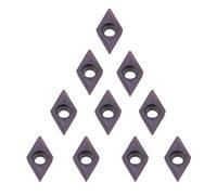 Fabater 10 Pièces Inserts en Carbure CNC DCMT0702 EM YBC205 Inserts d'outil de Tournage en Carbure pour l'Acier Finition en Acier Inoxydable Semi-finition Lame de Tour Haute ténacité Résistante à