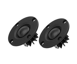 Fabater 2 Pièces 2 Pouces 30W Tweeter Audio Haute Fidélité Unité | Diaphragme vibrant noir de 20 mm, entraînement magnétique NdFeB, dissipateur thermique denté en aluminium, panneau ABS