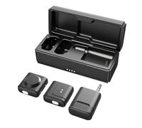 Fabater 2 Pièces, Microphone Cravate sans Fil, Microphone Double Cravate Antibruit, Micro Portable Rechargeable à Clipser pour Caméra Vlog Live Stream