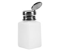 Fabater 200ml Dissolvant Vernis à Ongles Bouteille Pompe, Acier Inoxydable | Couvercle de pompe anti-fuite, distributeur de tampons de coton pour Nail Art, démaquillant, bouteille de liquide vide