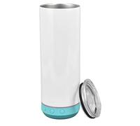 Fabater 20oz Gobelet Bluetooth Haut-parleur Isolé Acier Inoxydable (Blue | Base Audio sans fil détachable, lumière rythmique LED, support de verre de voiture, aspirateur à Double paroi, boissons