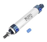 Fabater 25mm Tige Simple Vérin Pneumatique Mini Double Effet (Stroke 75mm) | Corps en alliage d\'aluminium, joint de haute précision, indexation de fixation, commutation de vanne, mouvement alternatif