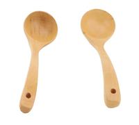 Fabater 2pcs Ensemble de Cuillère à Soupe Kögel en Bois, Cuillère de Cuisine de Cuisine Non Cachée, Grande de Service pour la Coquille de Pot, Idéal pour les Grands-mères