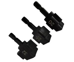 Fabater 3 Pièces Forets Aléseurs pour Tuyaux PPR, Queue Hexagonale HSS | Acier rapide de qualité industrielle, revêtement en titane, tranchant à 90 degrés, fraisage précis.