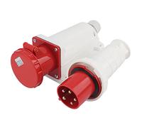 Fabater 380-415 V 63 A 5 Broches Prise d'aviation Industrielle Prise Ouverte 3P + N + E IP67 Kit de Connecteur d'alimentation Extérieur étanche, Coupleur de Câble électrique Robuste avec Bague