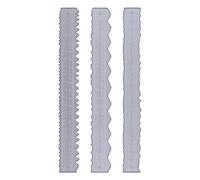 Fabater 3pcs Bords Irréguliers Lineal DIY Production Carte Lumineuse Outil de Production pour Décoration Attrayante avec Matériau en Acier en Carbone pour Artisanat en Papier et Cartes