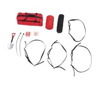 Fabater Accessoires sur Chenilles RC, Ensemble de Décoration de Toit en Plastique et Tissu Durable avec Sac de Voyage, Pelle et Sangles, pour Véhicules RC 1/24 1/18 WPL MN (Black)