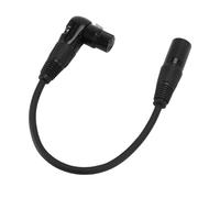 Fabater Adaptateur de Câble D'extension XLR pour Microphone, Connecteur XLR Femelle coudé à 90° vers Connecteur Mâle Droit à 3 Broches avec Verrouillage Automatique pour Interface de (1m/3.3ft)