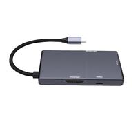 Fabater Adaptateur Multiport Hub USB C avec Lecteur de Carte 5 en 1 pour Une Utilisation Simultanée, Hub en Aluminium Durable pour Les Créateurs de Contenu Professionnels