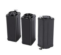 Fabater Adaptateur XLR Pack de 3 avec Construction Robuste pour Connexions de Système de Sonorisation et de Mixage 3 Unités Noir