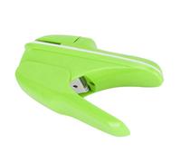Fabater Agrafeuse sans Agrafes sans Agrafes, Agrafeuse Manuelle, Outil de Reliure de Papier, ABS, écologique, Sûr, Opération Ergonomique à une Main pour la Maison, le Bureau, l'école (GREEN)