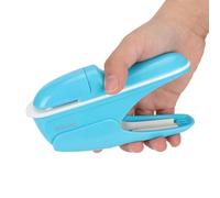 Fabater Agrafeuse sans Agrafes sans Agrafes, Agrafeuse Manuelle, Outil de Reliure de Papier, ABS, écologique, Sûr, Opération Ergonomique à une Main pour la Maison, le Bureau, l'école (BLUE)