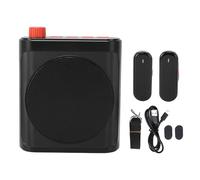Fabater Amplificateur Vocal pour Enseignants, Enceinte Portable avec Microphone Cravate Magnétique sans Fil, Système de Microphone Personnel Rechargeable à Pince pour Les Discours (Black)
