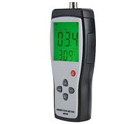 Fabater Analyseur de Testeur de Compteur de Vibrations LCD AS63B, Jauge de Vibrations Professionnelle avec Accéléromètre Piézoélectrique, Vibromètre Numérique Portable pour Accélération, Vitesse,