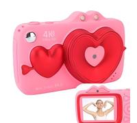 Fabater Appareil Photo 64MP 4K pour Enfants avec écran de 2,8", Zoom Numérique 18X, Appareil Photo Compact Pointer et Photographier, Caméras de Voyage avec Mise au Point Automatique (Rosâtre)