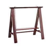 Fabater Balançoire Miniature pour Maison de Poupée, Meubles de Porche Réalistes pour Décoration de Mini Maison de Poupée 1:12 (Acajou)