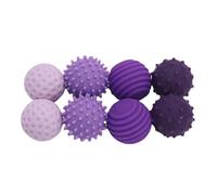 Fabater Balles Sensorielles Texturées en Silicone pour le Bout des Doigts, Jouet Anti-Stress pour la Maison, les Voyages, le Travail, Stimulation Sensorielle (Violet)