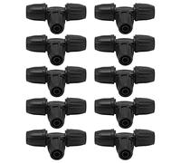 Fabater Barbed Tee Connector, 10 Pack, 8/11mm, ABS, Garden Drip Irrigation | Adaptateur de raccord de tuyau, fente à trois voies, installation par poussée sans outil, Joint scellé, pour l\'arrosage de