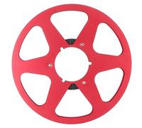Fabater Bobine de Ruban Vide, Bobine de Réception en Alliage D'aluminium de 10,5 Pouces avec 6 Trous de Résistance au Vent, pour REVOX STUDER 1/4 Po à Bobine de Lecteurs de Bande (rouge)