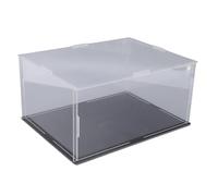 Fabater Boîte D'exposition en Acrylique Facile à Nettoyer, Rangement D'objets de Collection Modernes, étui de Matériaux d'art pour L'affichage de Fournitures de Bureau (Clair et Noir)