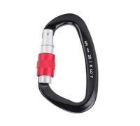 Fabater Boucle d'escalade Haute Résistance en Alliage D'aluminium pour Alpinisme, Escalade, Prévention des Accrocs, Porte à Ressort 3,9" pour Les Opérations de Sauvetage, Matériau 7075 (Black)