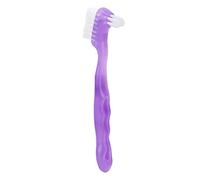 Fabater Brosse à Dentiers Double Face avec Poils Souples pour Prothèses | Brosse de nettoyage de prothèses dentaires Portable pour personnes âgées, outil d\'élimination de la Plaque dentaire pour