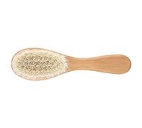Fabater Brousse de Cheveux pour bébé Soft Goats Hair Ferte Ridge pour Massage de la Tête des Enfants, Poignée en Bois Non Toxique, Stimulation du Cuir Chevelu, pour les Nouveau-nés