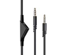 Fabater Câble Audio pour Casque de Jeu, 2 Mètres de Volume Réglable, Rallonge Stéréo 3D pour Astro A10 A40 A30 A40TR A50, Câble de Remplacement en Cuivre sans Oxygène avec Contrôle du Volume