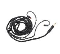 Fabater Câble Casque MMCX vers 3,5 Mm plaqué Argent 16 Cœurs pour SE535 SE846, Doux et Confortable pour une Utilisation avec TinHiFi T2 T4, Contours D'oreille Pré-incurvés, pour les Amateurs de