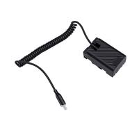 Fabater Câble d'alimentation enroulé de Batterie Factice Durable pour Une Alimentation Fiable avec Connecteur de Type C pour Caméras Professionnelles PMW